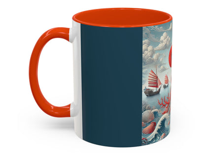 Ladies by the Quiet Sea Colorful Mugs (11oz, 15oz)