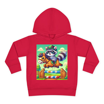 Raccoon Rider Toddler Pullover Fleece Hoodie