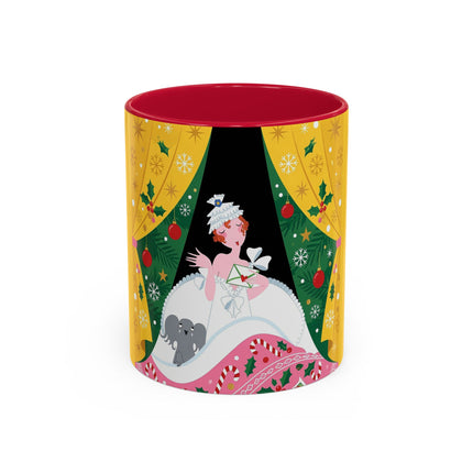 💌🎄 The Christmas Letter Of Holly House Colorful Mug – Whimsical Art Deco Holiday Charm
