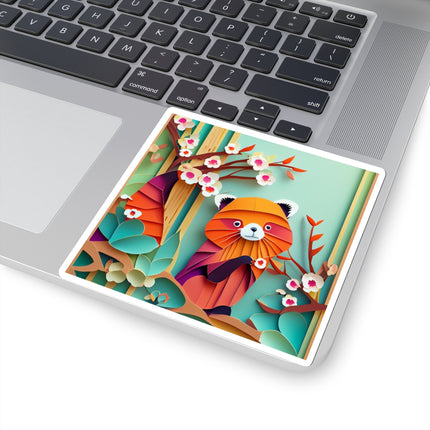 A Playful Red Panda Kiss-Cut Stickers (4 Sizes)