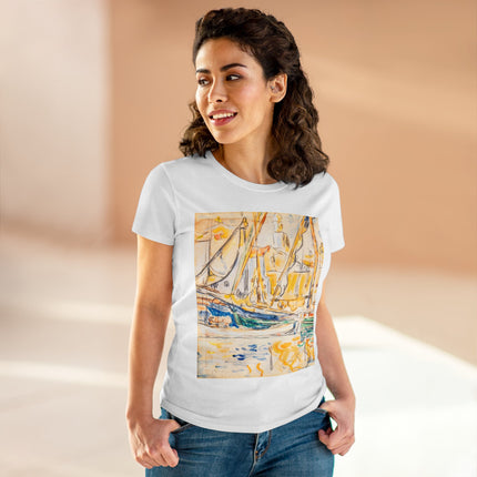 Saint-Tropez by Paul Signac Women's Midweight Cotton Tee