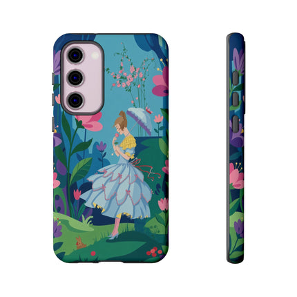 🌸☂️ A Stroll Through The Enchanted Forest Phone Case – Art Deco Floral Fantasy