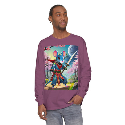 Cyber Samurai Rat Long Sleeve T-Shirt