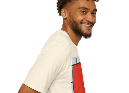 Composition with Red, Yellow, Blue, and Black Softstyle T-Shirt