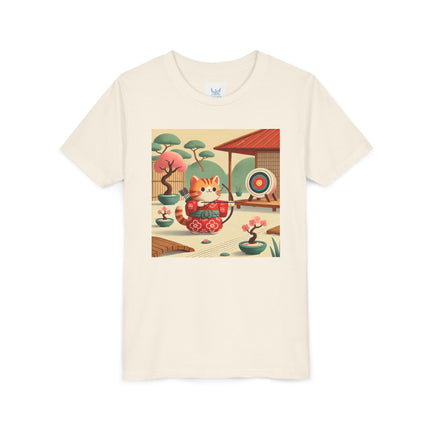 Archer Kitten in the Zen Garden Youth Short Sleeve Tee
