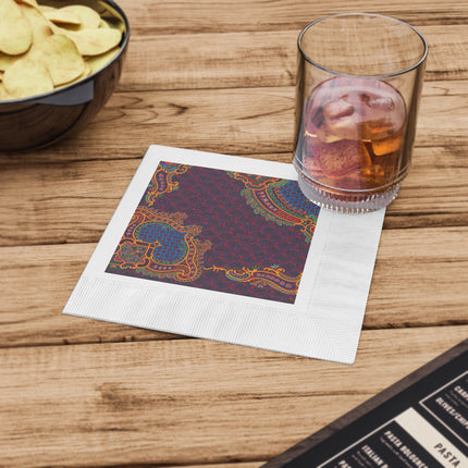 Design for a Carpet by Anonymous IV White Coined Napkins