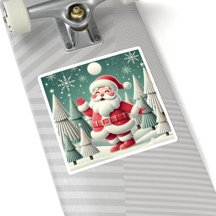 Santa's Joyful Night Kiss-Cut Stickers (4 Sizes)