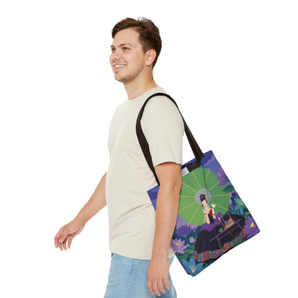 🧶🌸 The Lady Of The Enchanted Knitting Garden Tote Bag – Art Deco Floral Fantasy