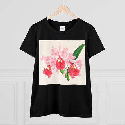 Cattleya gigas by Jean Jules Linden Women's Midweight Cotton Tee