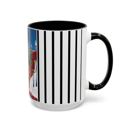 Elegant Winter Woman in Sleigh Colorful Mugs (11oz, 15oz)