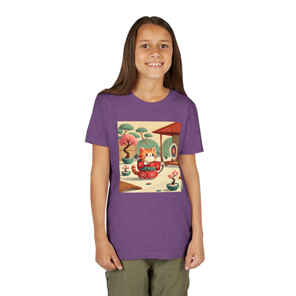 Archer Kitten in the Zen Garden Youth Short Sleeve Tee