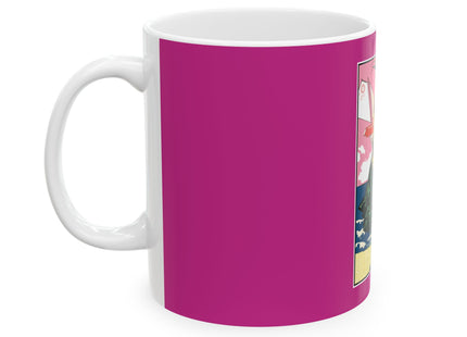 Seaside Elegance: A Fashionable Journey by the Ocean Ceramic Mug 11oz