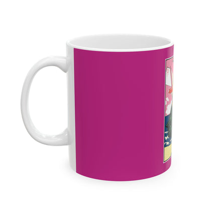Seaside Elegance: A Fashionable Journey by the Ocean Ceramic Mug 11oz