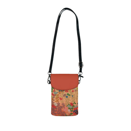 Japanese Fan Flower Pattern by G.A. Audsley Small Cell Phone Wallet