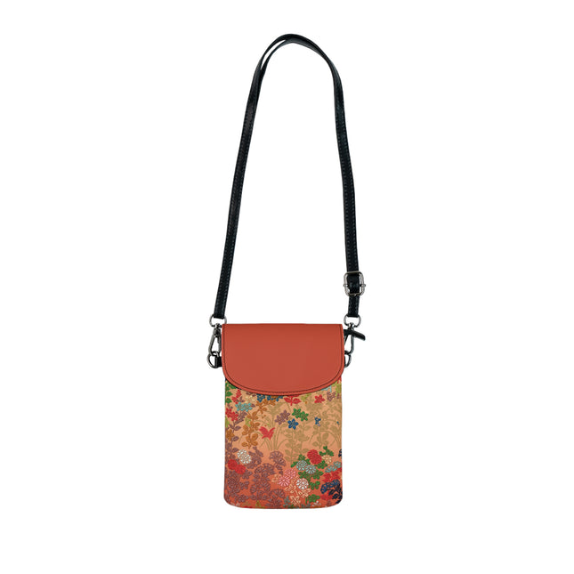 Japanese Fan Flower Pattern by G.A. Audsley Small Cell Phone Wallet