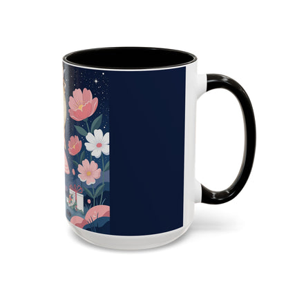 🕛🌸 Midnight Waltz Before Christmas Colorful Mug – Art Deco Holiday Fantasy