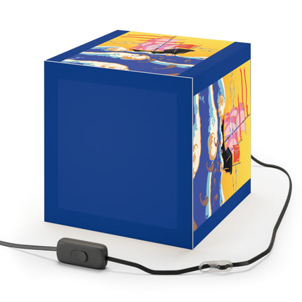 Golden Seas and Whimsical Dreams Light Cube Lamp