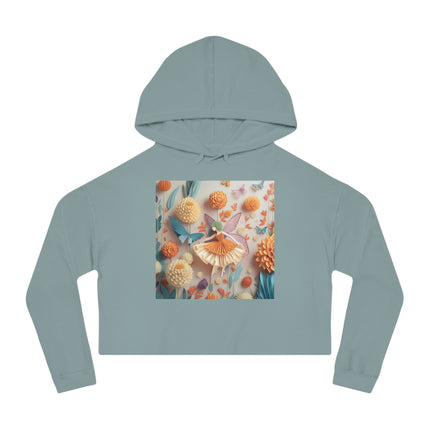Dahlia Fairy Cropped Hooded Sweatshirt