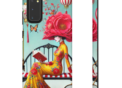 Reading In A Painted Garden Phone Cases