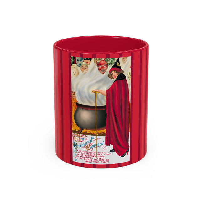 The Hallowe'en Cauldron In the Firelight's Gleam Colorful Mugs (11oz, 15oz)