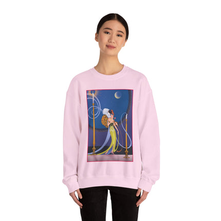 Smoke and Secrets: A Glamorous Encounter in Prohibition Era Heavy Blend™ Crewneck Sweatshirt