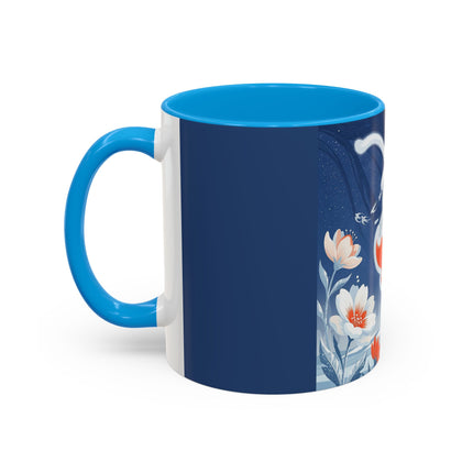 ❄️⛸️ The Winter Skater’s Flight Colorful Mug – Art Deco Floral Fantasy