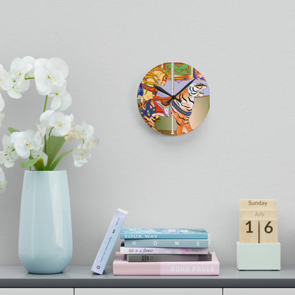 Carousel Splendor Acrylic Wall Clock, Round and Square