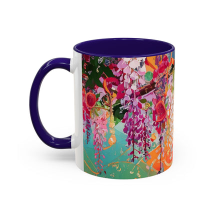 Golden Wisteria Elegance Colorful Mugs (11oz, 15oz)