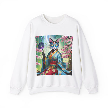 Cyberpunk Geisha Unisex Heavy Blend™ Crewneck Sweatshirt