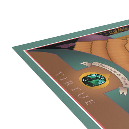June & Pearl, Alexandrite (from the Gem Series) by Sofia Chiostri Postcards (envelopes included) - Bundles of 10, 30, 50 Pieces