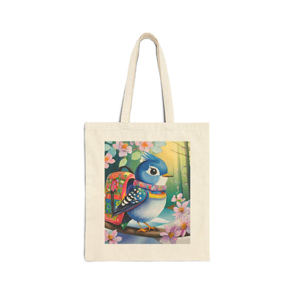 Baby Bluebird Cotton Canvas Tote Bag