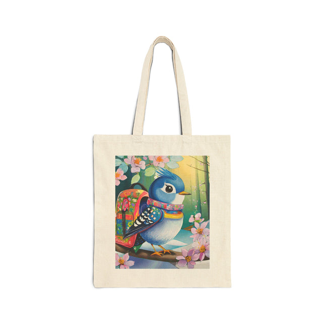Baby Bluebird Cotton Canvas Tote Bag