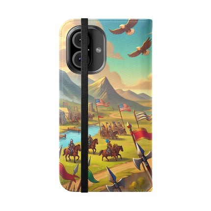 🦅⚔️ Watchful Guardian Flip Case – Courage, Leadership & Noble Adventure