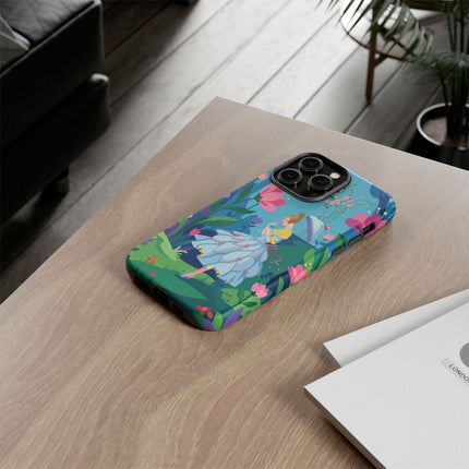 🌸☂️ A Stroll Through The Enchanted Forest Phone Case – Art Deco Floral Fantasy
