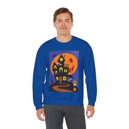 Halloween Night at the Haunted House Unisex Heavy Blend™ Crewneck Sweatshirt