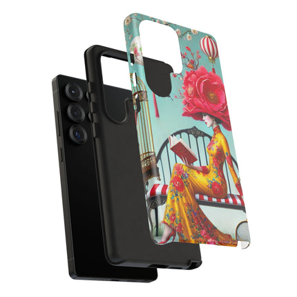 Reading In A Painted Garden Phone Cases