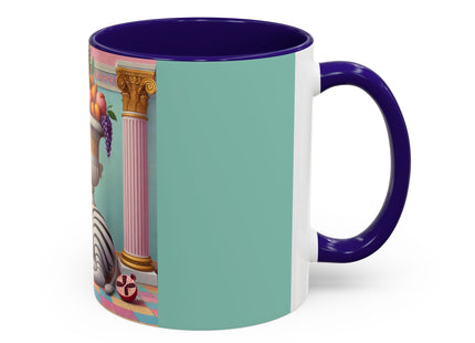 Still Life with Zebra, Fruit, and Pink Columns Colorful Mugs (11oz, 15oz)