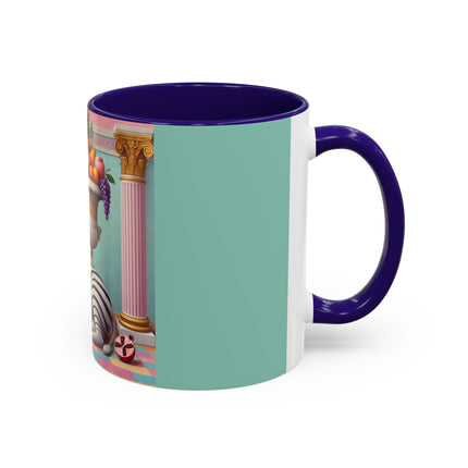 Still Life with Zebra, Fruit, and Pink Columns Colorful Mugs (11oz, 15oz)