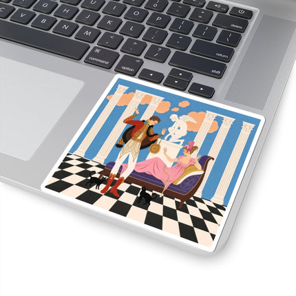 🐈🏛️ The Grand Salon Courtship Kiss-Cut Stickers – Art Deco Neoclassical Romance