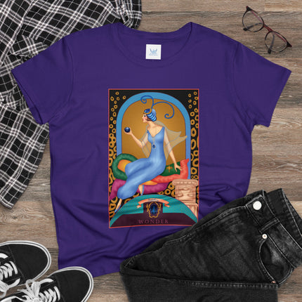 September & Sapphire (from the Gem Series) by Sofia Chiostri Women's Midweight Cotton Tee