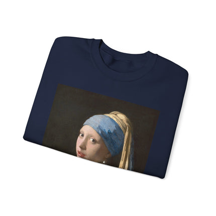 Girl with a Pearl Earring by Johannes Vermeer Heavy Blend™ Crewneck Sweatshirt