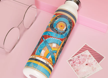 Reproduction of S-Spiral Frieze by Emile Gilliéron Slim Water Bottle