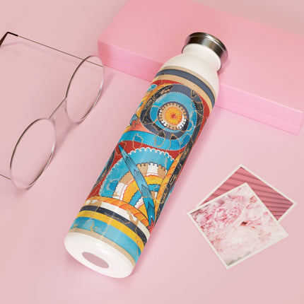 Reproduction of S-Spiral Frieze by Emile Gilliéron Slim Water Bottle