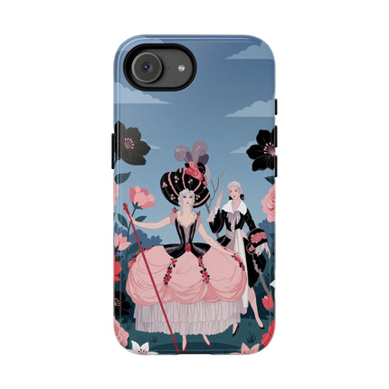 🌹🎭 The Rose Masquerade Promenade Phone Case – Art Deco Floral Elegance