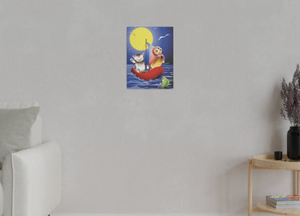 Embarking on a Moonlit Journey Matte Canvas, Stretched, 0.75"