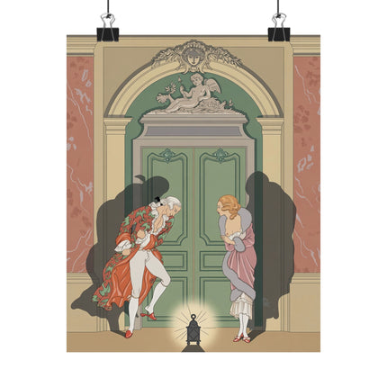🕯️🌹 A Couple In Candlelight Matte Vertical Poster – George Barbier Art Deco Romance