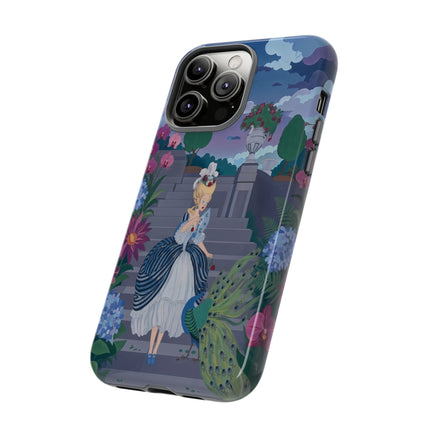 🦚🌸 The Peacock Garden Terrace Phone Case – Art Deco Floral Elegance