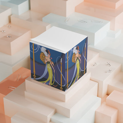 Smoke and Secrets: A Glamorous Encounter in Prohibition Era Note Cube