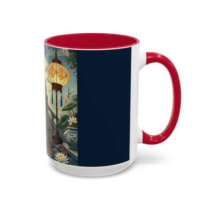Moonlit Bridge Gentleman Colorful Mug – Imperial Serenity & Moonlit Harmony