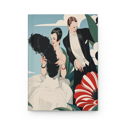 🌺🎩 The Grand Garden Society Hardcover Journal – Art Deco Fashion & Floral Elegance